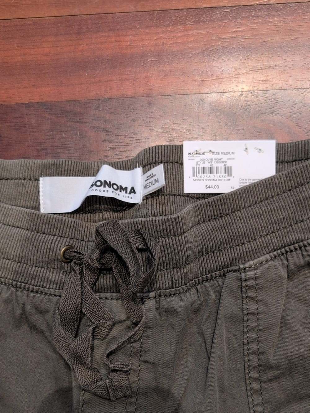Sonoma Olive Utility Jogger Pants - Picture 2 of 9